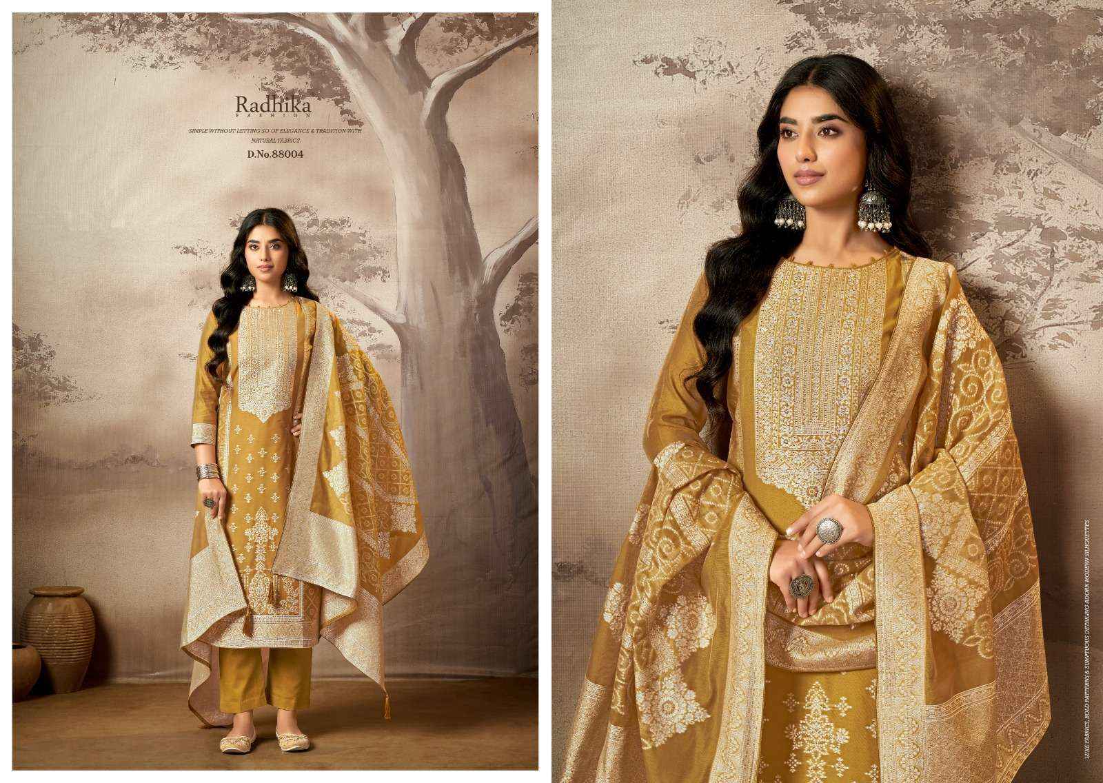 Radhika Fashion Azara Banarashi Adah Vol-8 Cotton Jacquard Dress Material (6 pcs Catalogue)