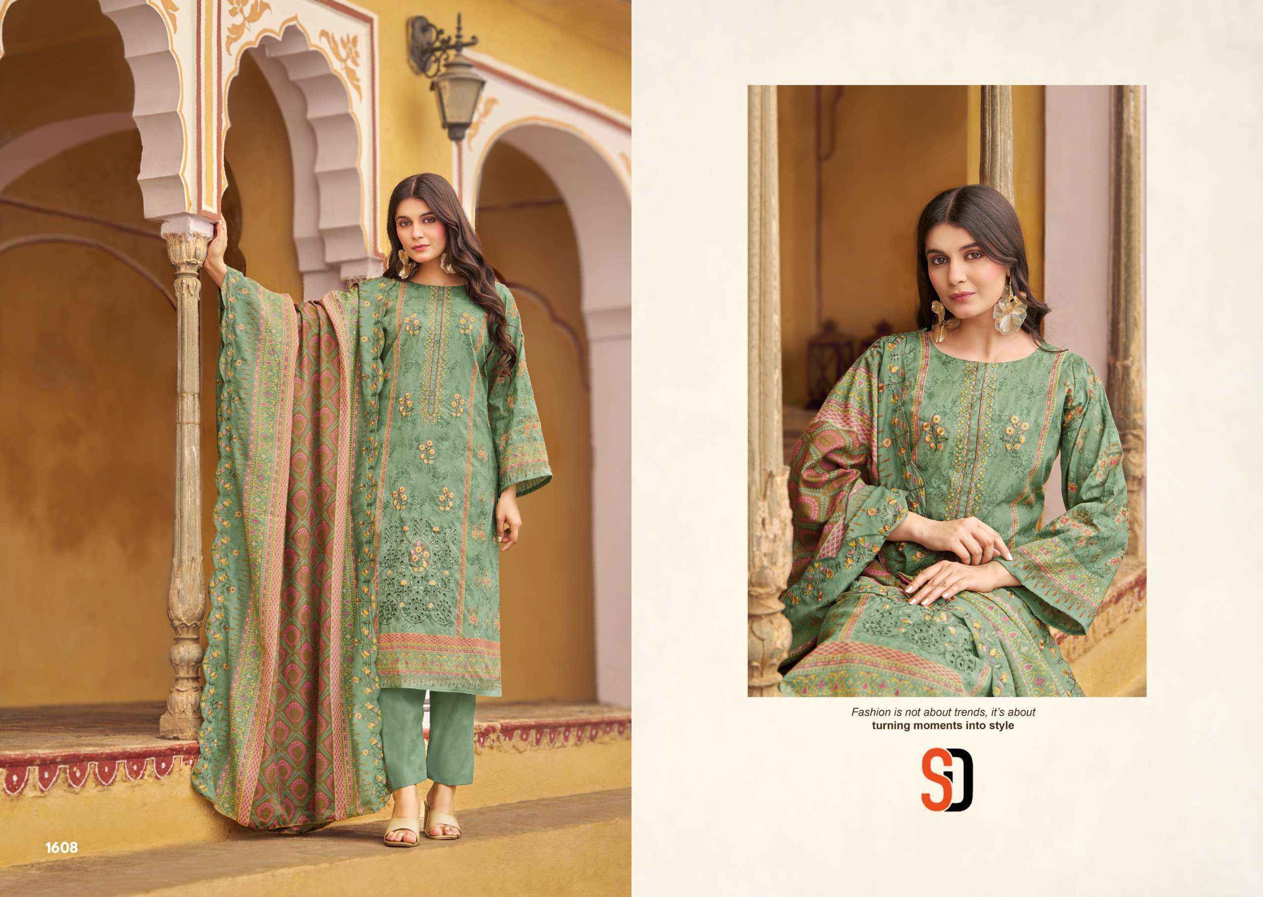 Shraddha Designer Bin Saeed Vol 16 Cotton Dress Material 8 pcs Cataloge