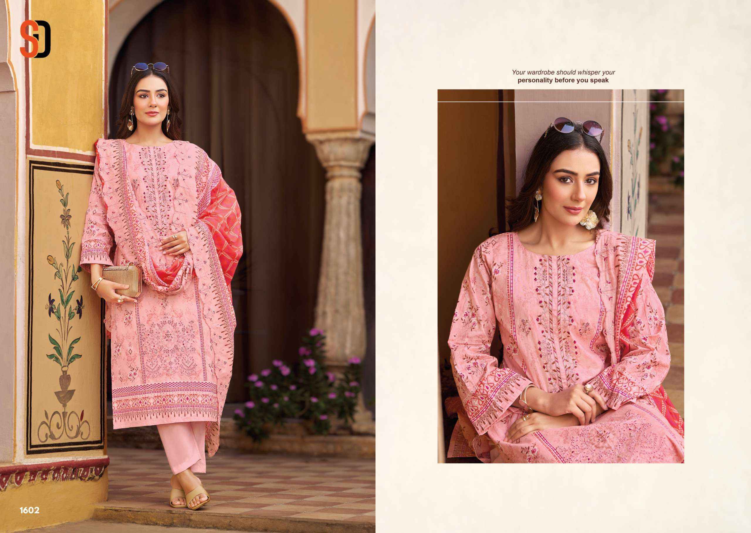 Shraddha Designer Bin Saeed Vol 16 Cotton Dress Material 8 pcs Cataloge