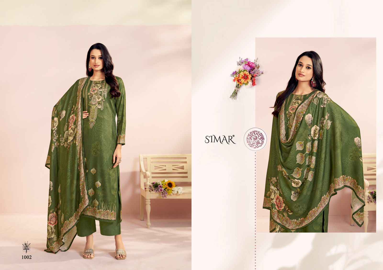 Simar Chamak Viscouse Pashmina Dress Material (4 pcs Catalogue)
