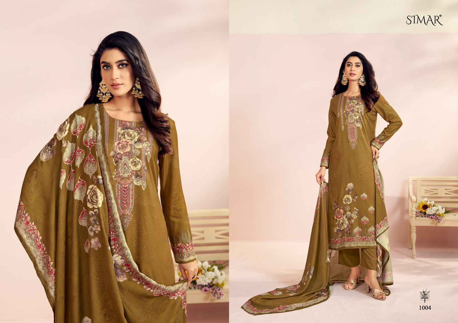 Simar Chamak Viscouse Pashmina Dress Material (4 pcs Catalogue)