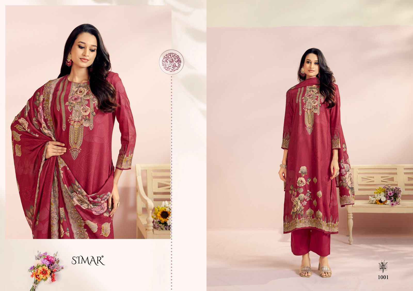 Simar Chamak Viscouse Pashmina Dress Material (4 pcs Catalogue)