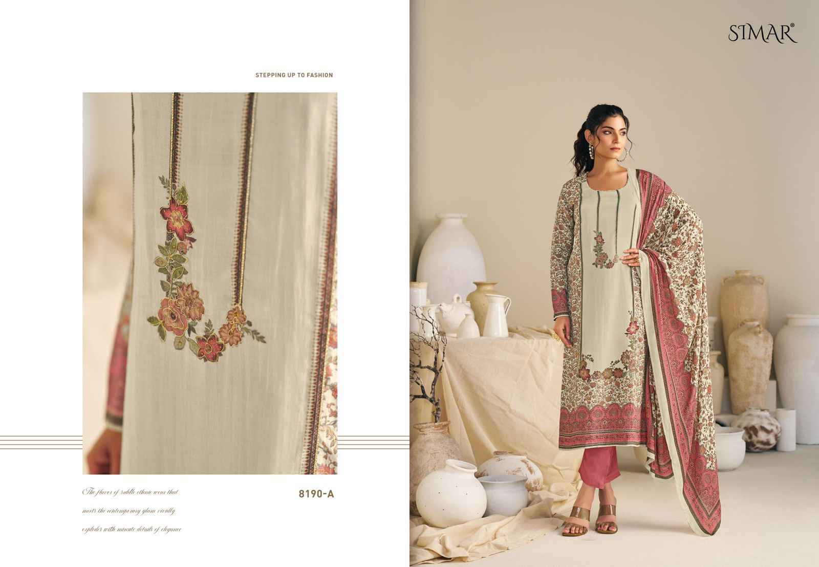 Simar Fenna Viscouse Pashmina Dress Material (4 pcs Catalogue)