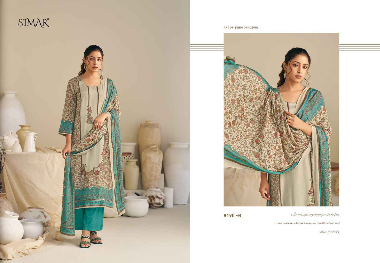 Simar Fenna Viscouse Pashmina Dress Material (4 pcs Catalogue)