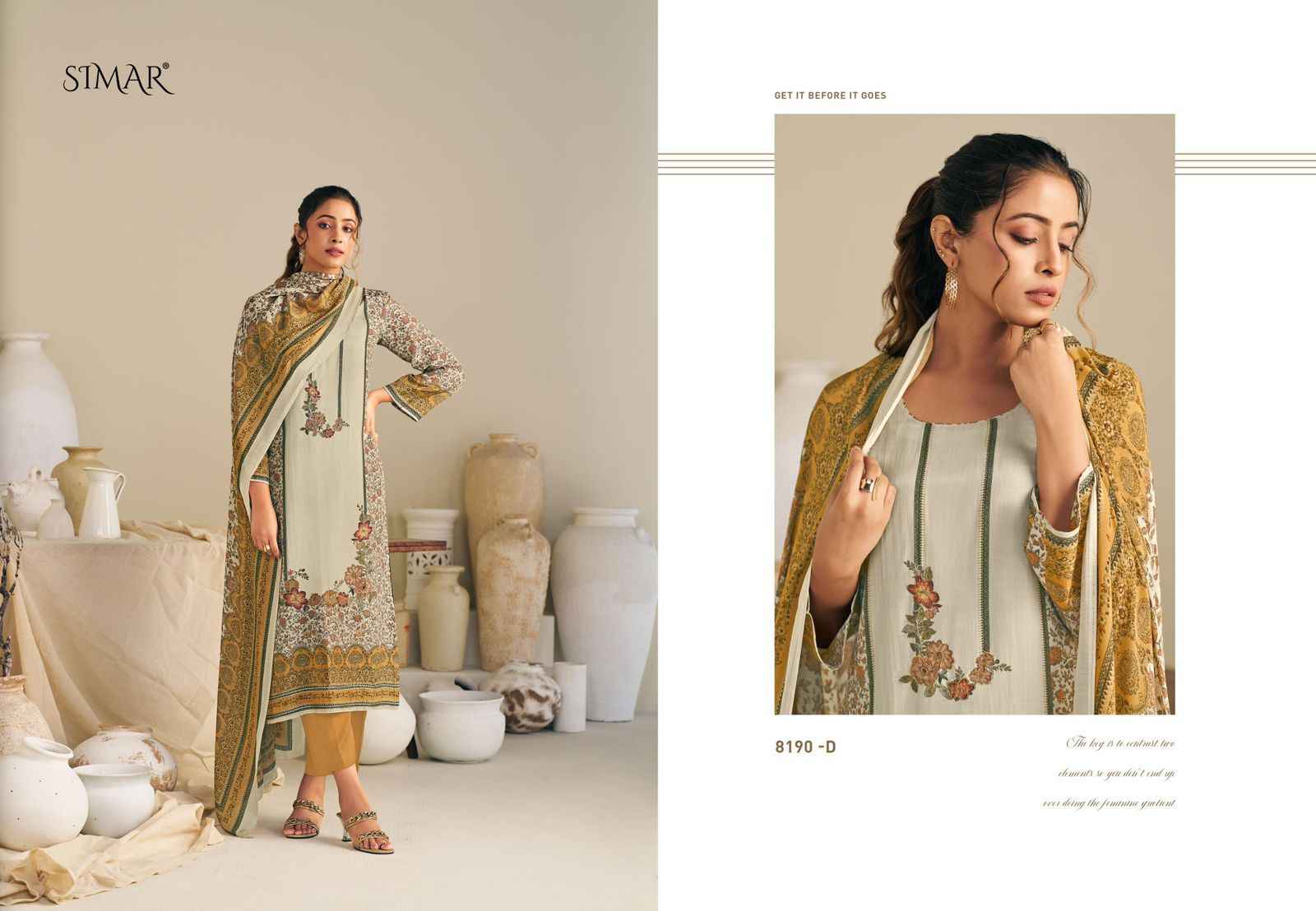 Simar Fenna Viscouse Pashmina Dress Material (4 pcs Catalogue)