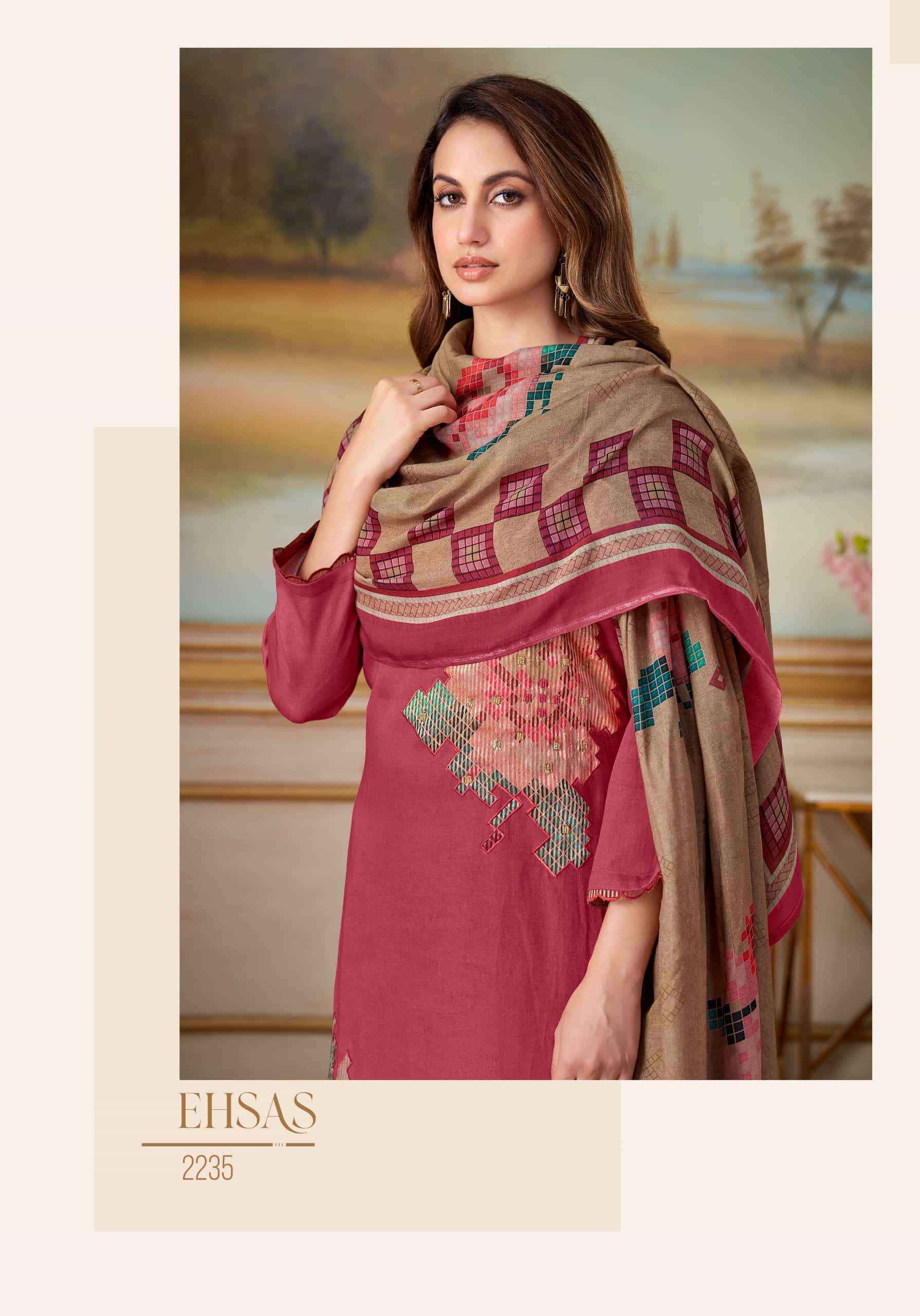 Sudriti Ehsas Cosmos Satin Dress Material (6 pcs Catalogue)