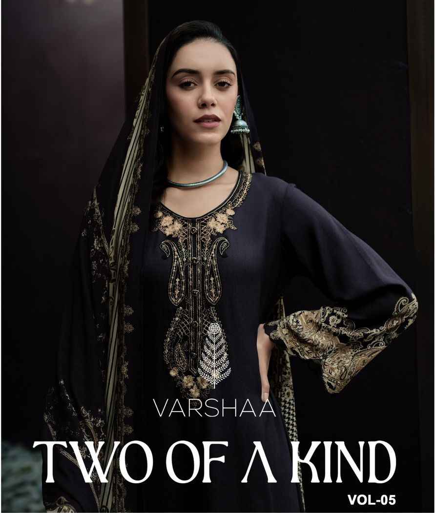 Varsha Two Of A Kind Vol-5 Pashmina Dress Material (2 pcs Catalogue)