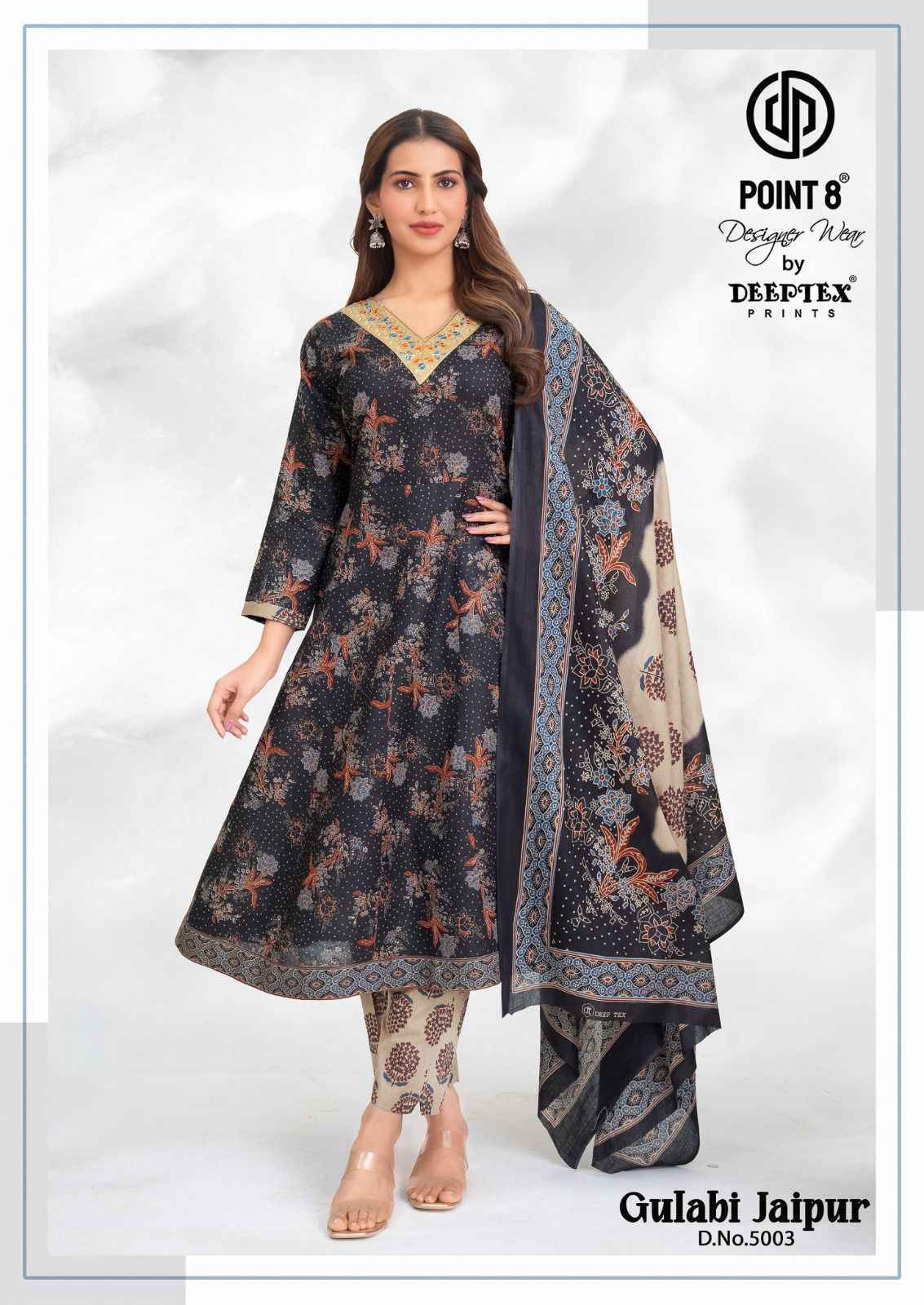 Deeptex Gulabi Jaipur Vol-5 Readymade Cotton Dress (8 pcs Catalogue)