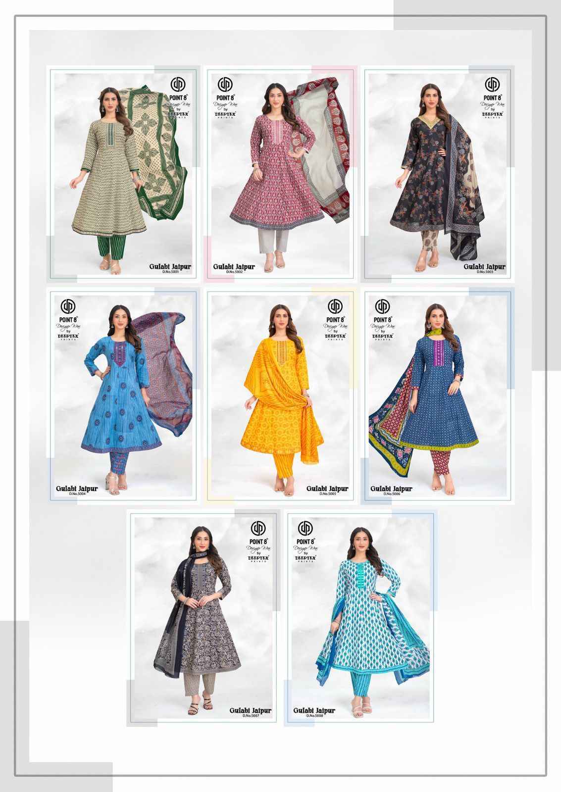 Deeptex Gulabi Jaipur Vol-5 Readymade Cotton Dress (8 pcs Catalogue)