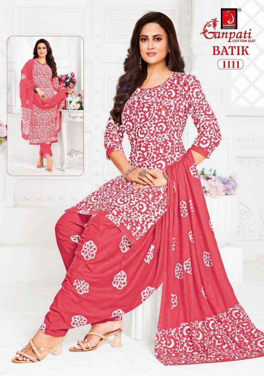 Ganpati Batik Patiyala Vol-11 Cotton Dress Material (12 pcs Catalogue)