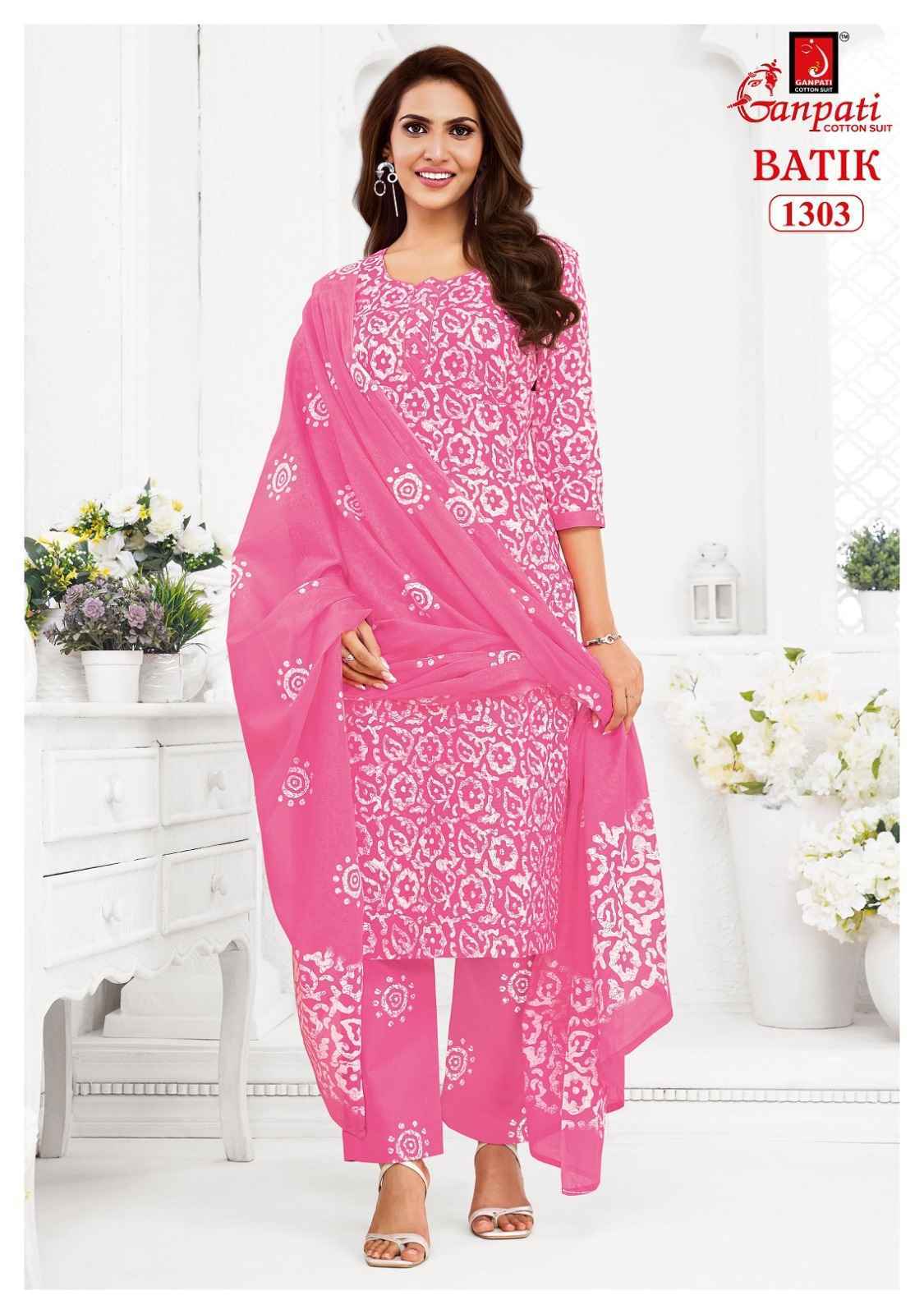 Ganpati Batik Vol-13 Readymade Cotton Dress (15 pcs Catalogue)