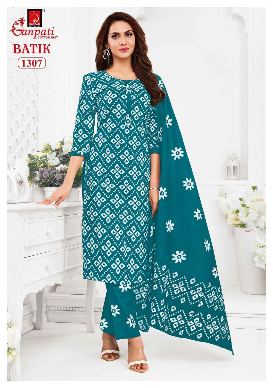 Ganpati Batik Vol-13 Readymade Cotton Dress (15 pcs Catalogue)