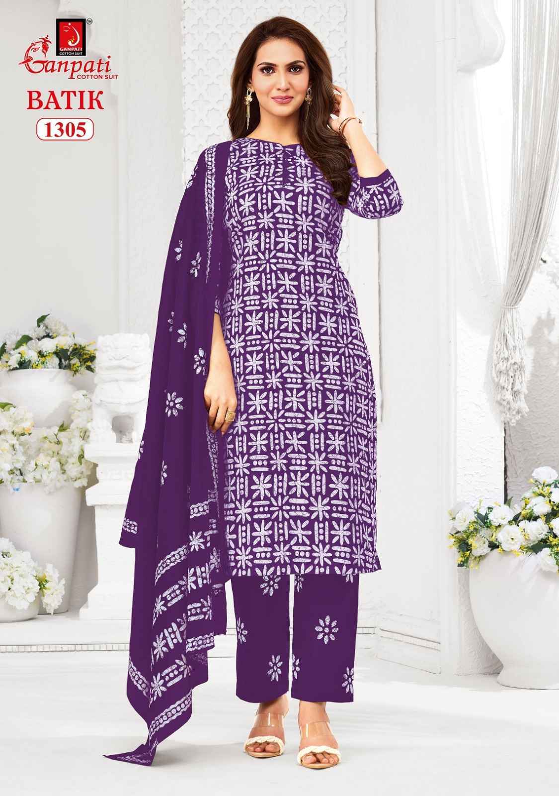 Ganpati Batik Vol-13 Readymade Cotton Dress (15 pcs Catalogue)