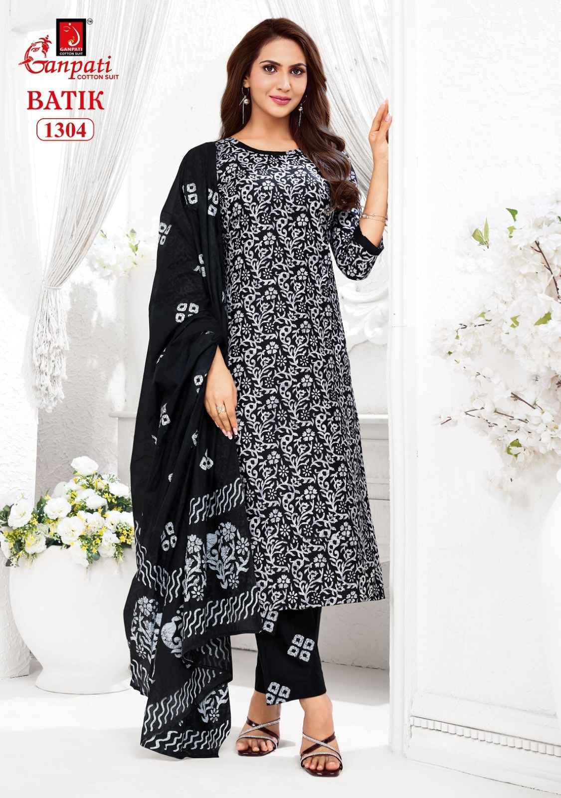 Ganpati Batik Vol-13 Readymade Cotton Dress (15 pcs Catalogue)