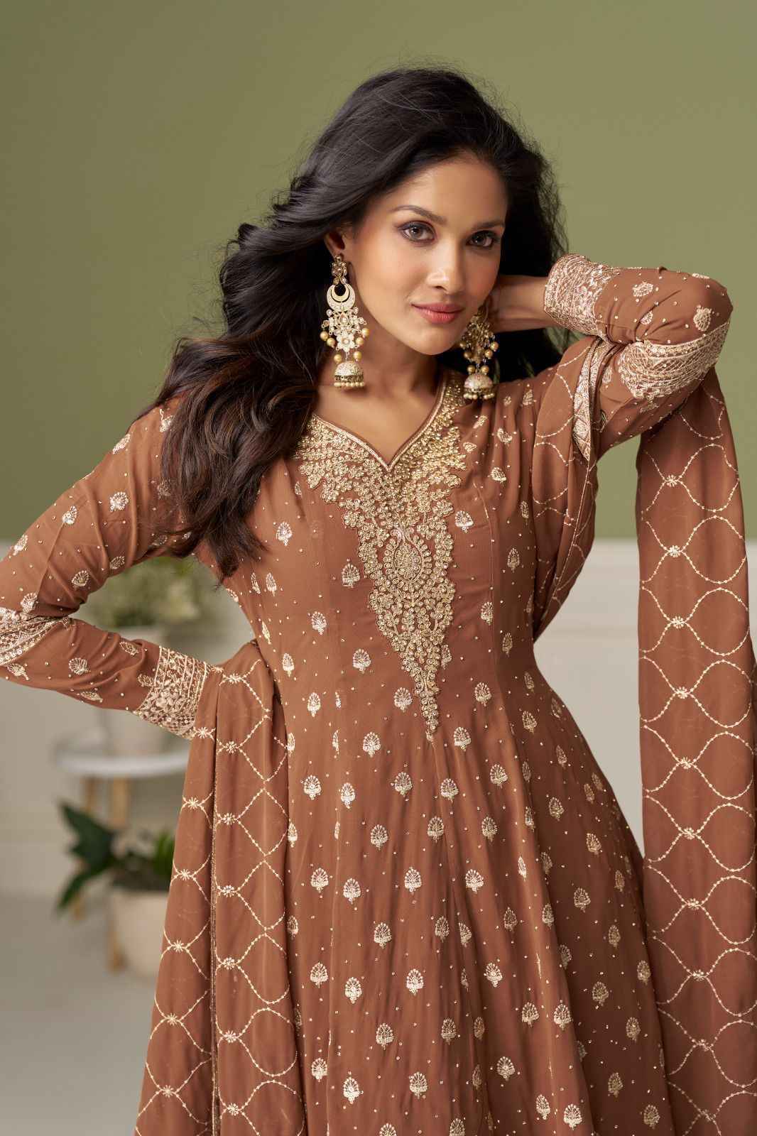 Gulkayra Designer Glamour Georgette Readymade Dress (3 Pcs Catalouge)