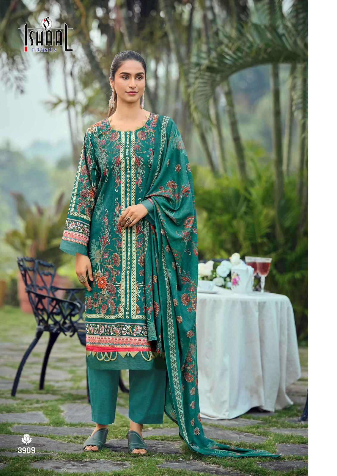 Ishaal Prints Gulmohar Vol-39 Lawn Cotton Dress Material (10 Pc Catalouge)