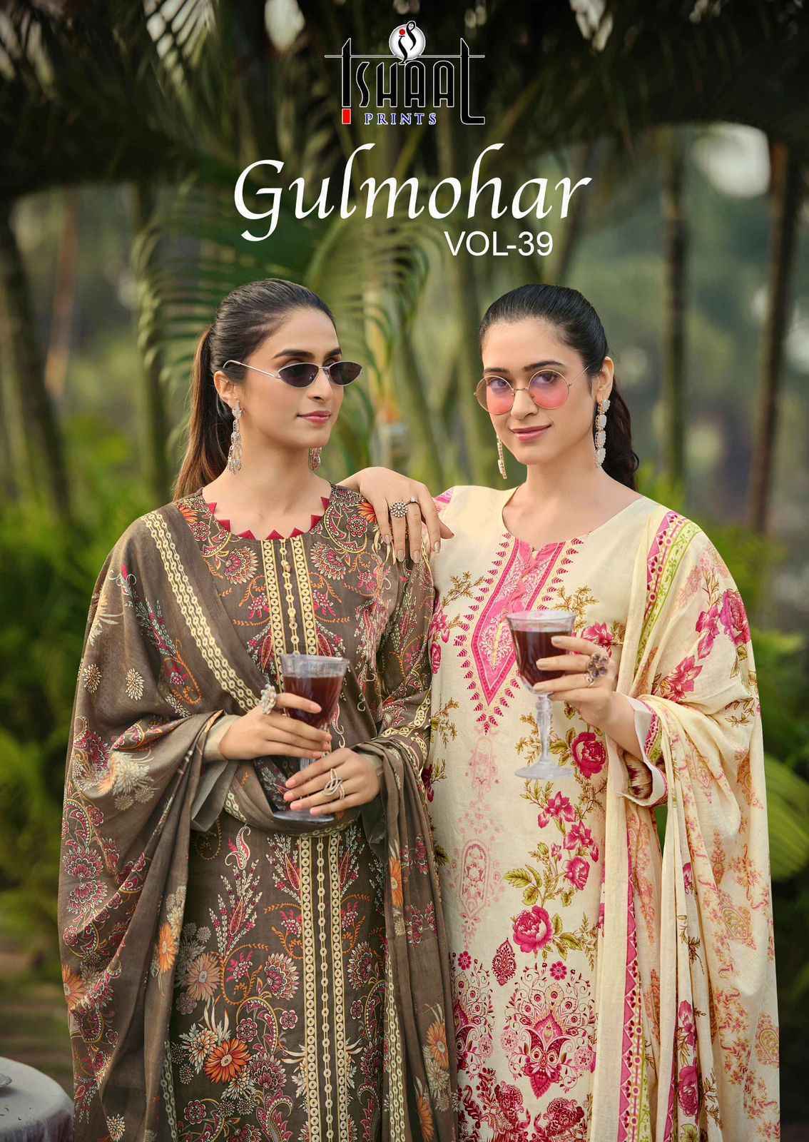 Ishaal Prints Gulmohar Vol-39 Lawn Cotton Dress Material (10 Pc Catalouge)