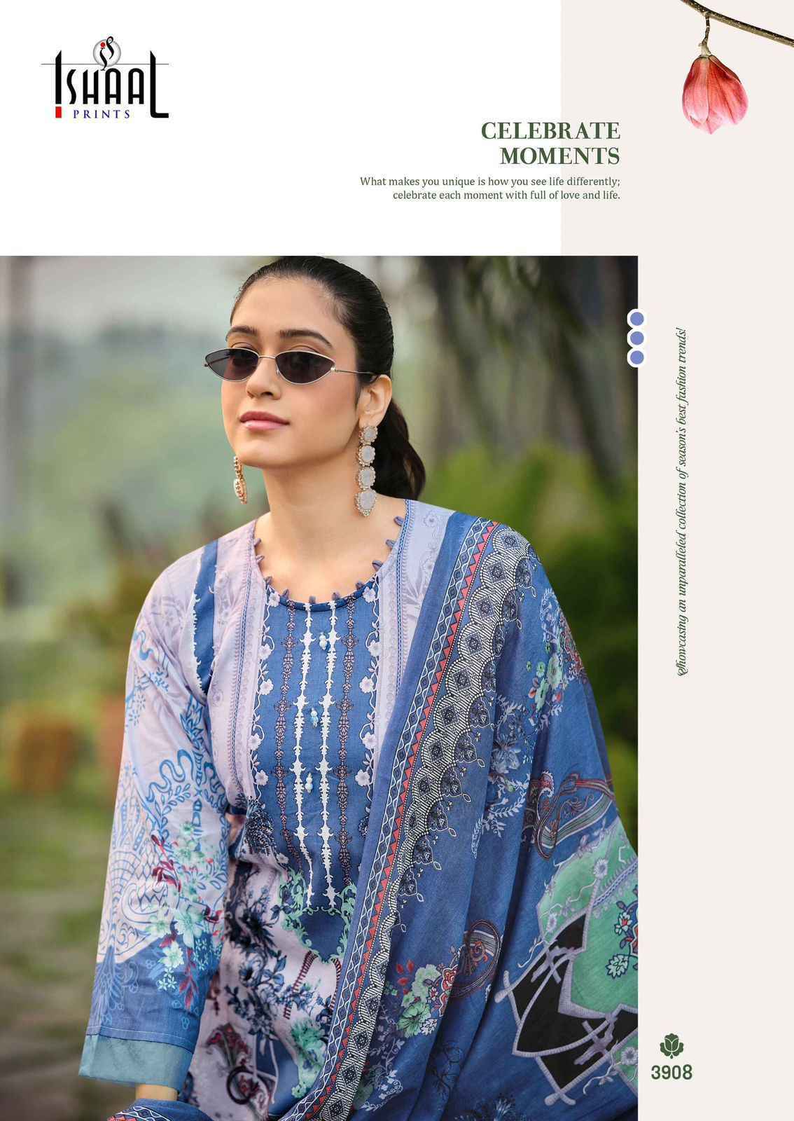 Ishaal Prints Gulmohar Vol-39 Lawn Cotton Dress Material (10 Pc Catalouge)