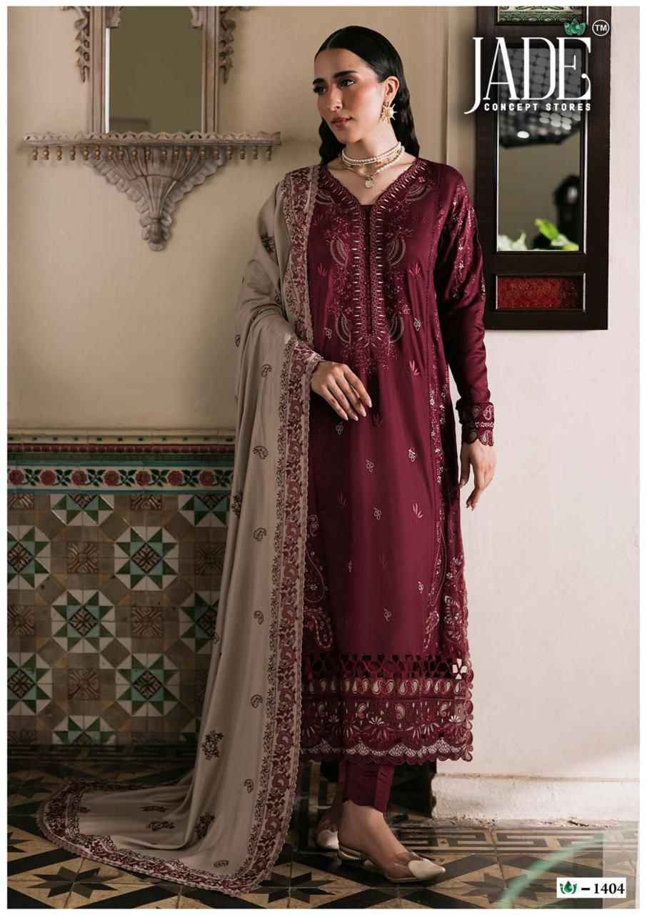 Jade Crimson Vol-14 Lawn Cotton Dress Material (6 pc Cataloge)