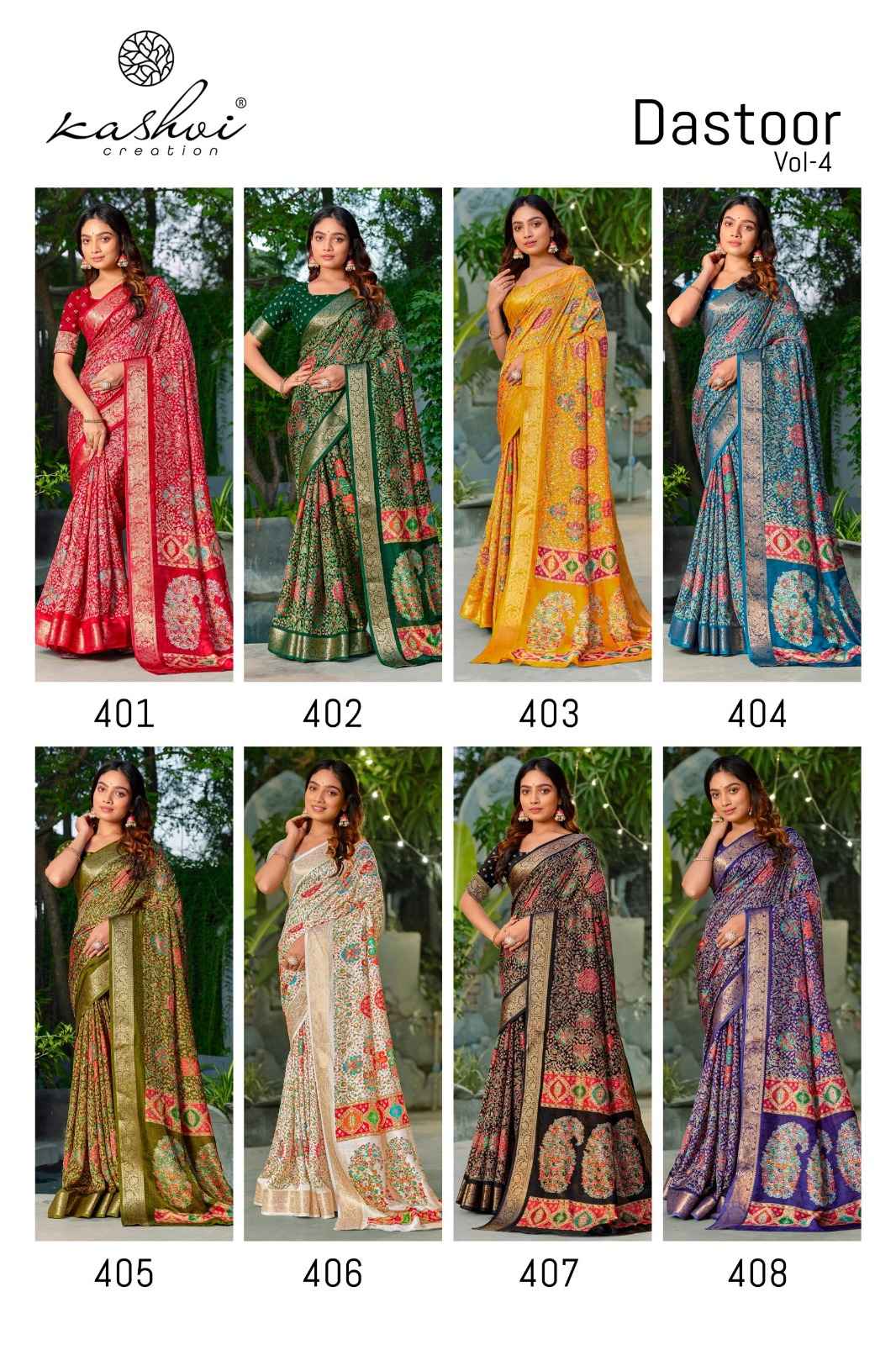 Kashvi Dastoor Vol-4 Viscose Saree (8 pcs Catalogue)