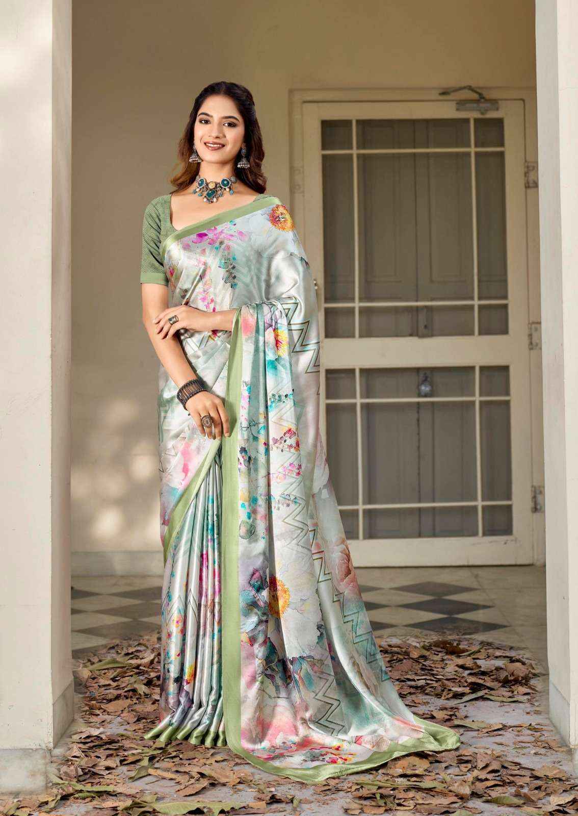 Kashvi Divyani Vol-5 Satin Saree (8 pcs Catalogue)