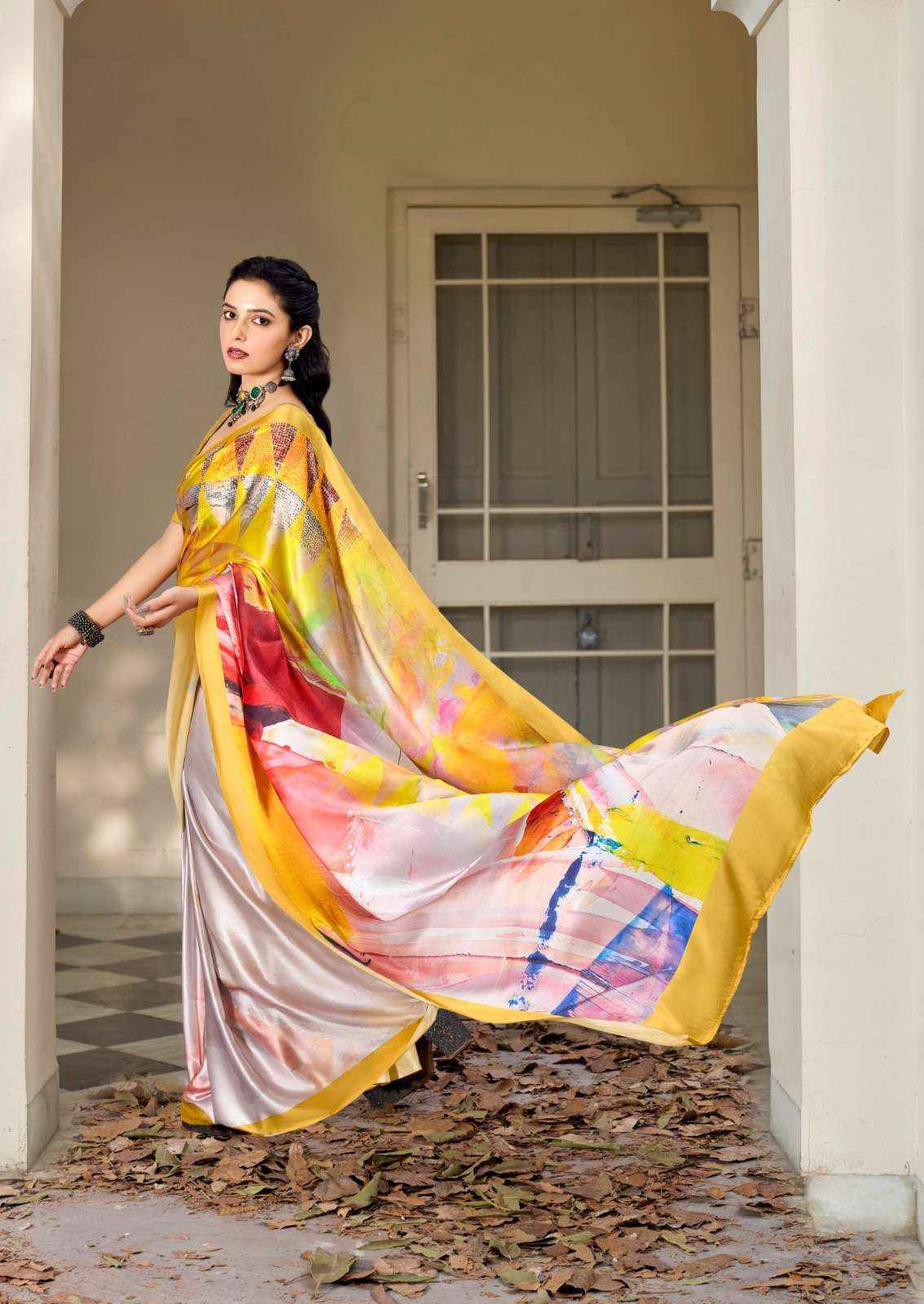 Kashvi Divyani Vol-5 Satin Saree (8 pcs Catalogue)