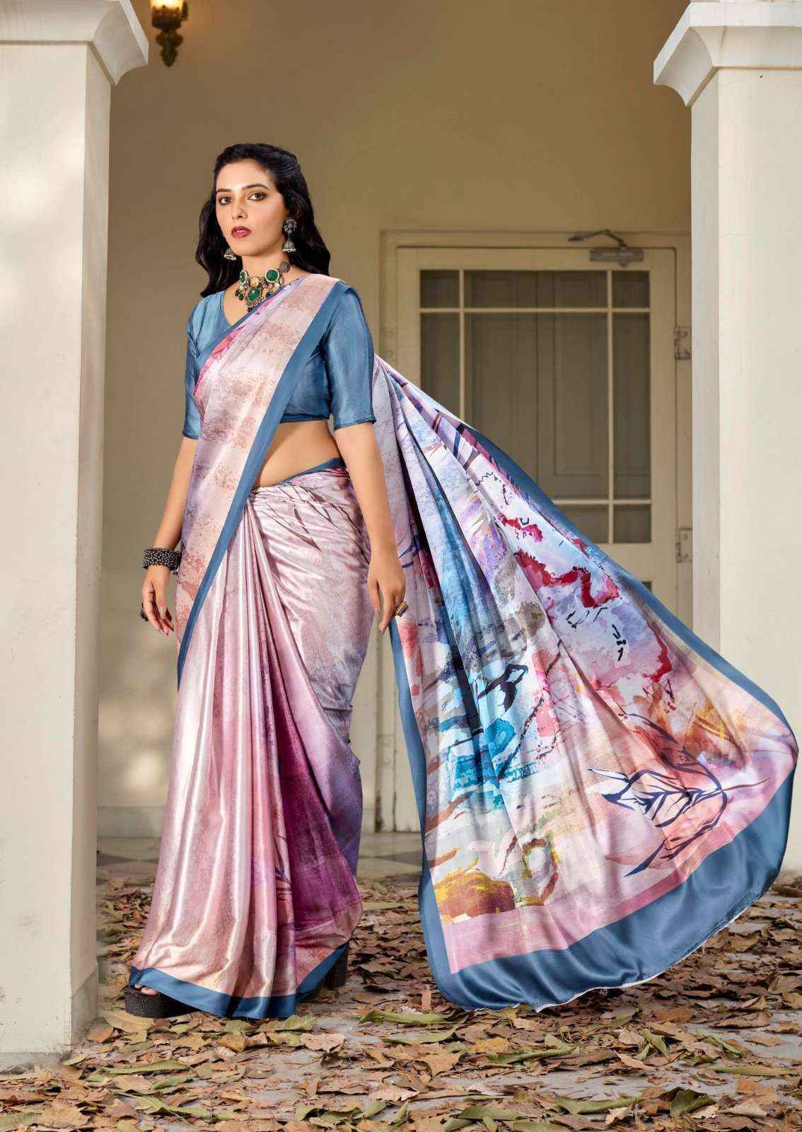 Kashvi Divyani Vol-5 Satin Saree (8 pcs Catalogue)
