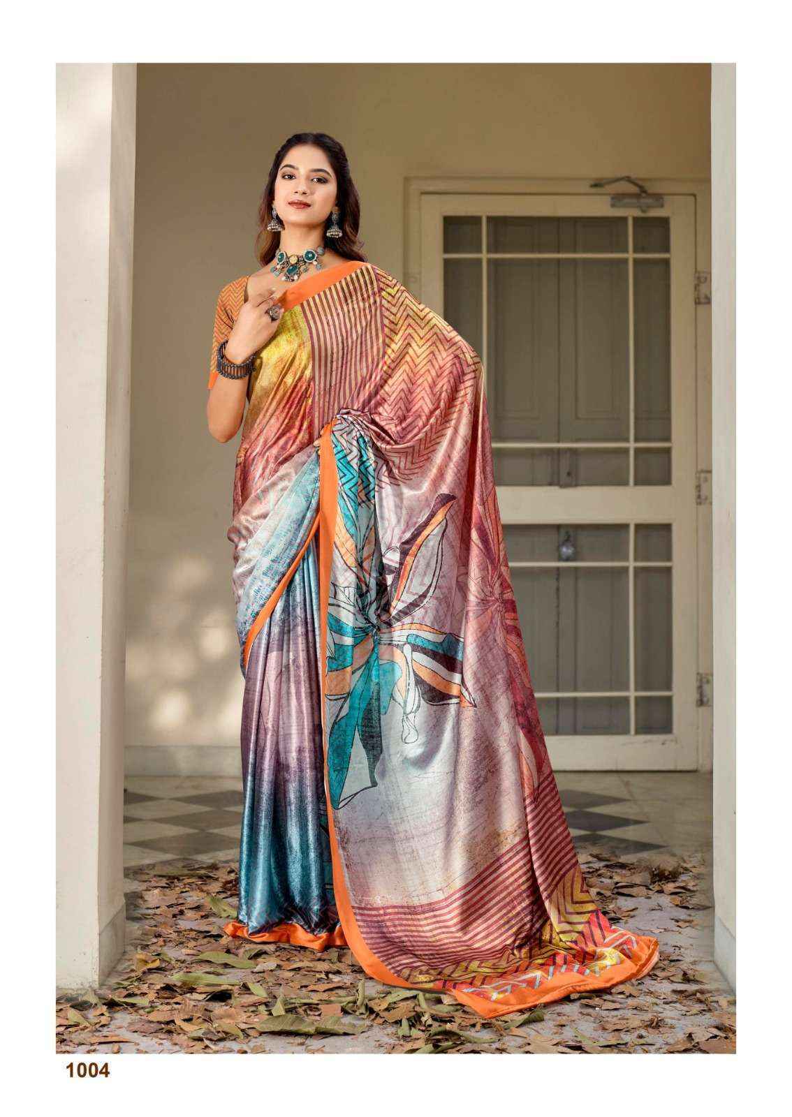 Kashvi Divyani Vol-5 Satin Saree (8 pcs Catalogue)