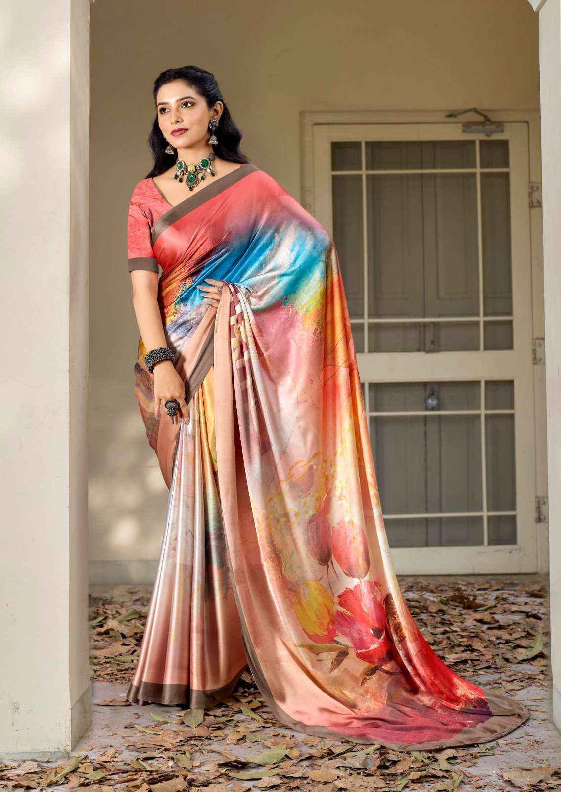 Kashvi Divyani Vol-5 Satin Saree (8 pcs Catalogue)