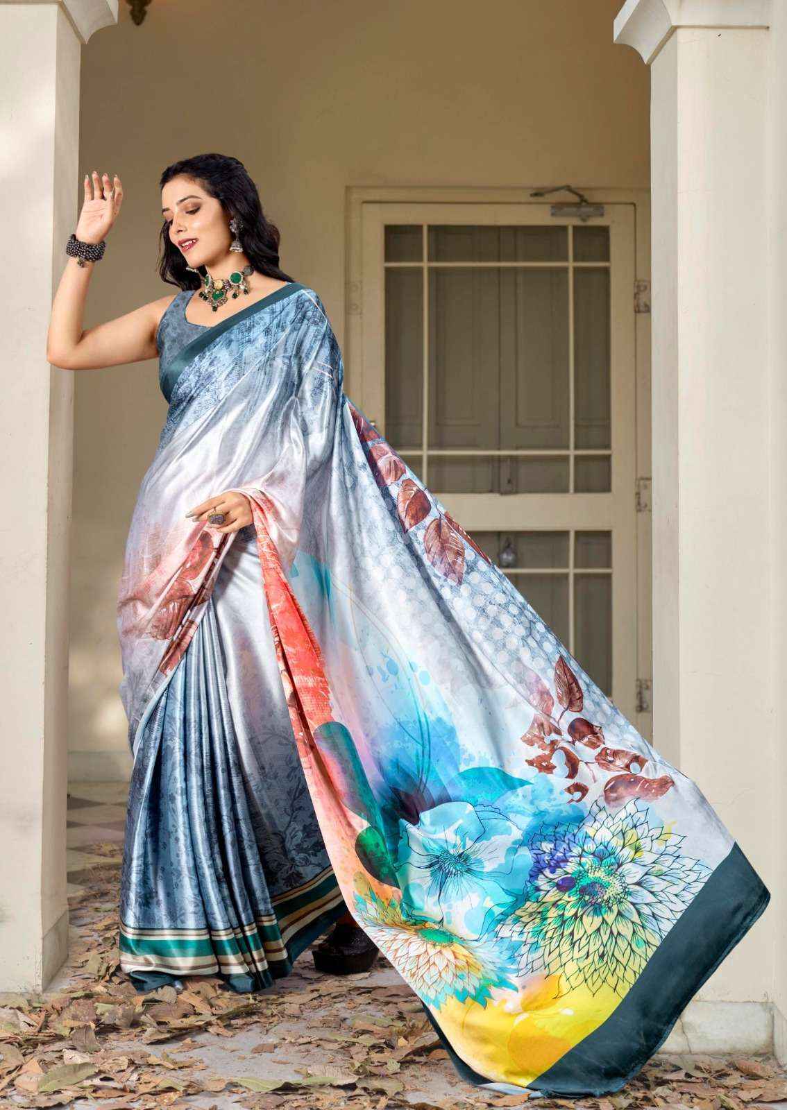 Kashvi Divyani Vol-5 Satin Saree (8 pcs Catalogue)