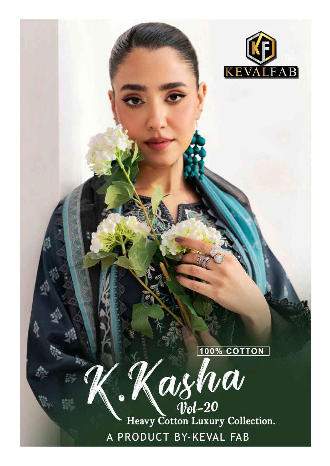 Keval Fab K Kasha Vol-20 Cotton Dress Material (6 pc Cataloge)