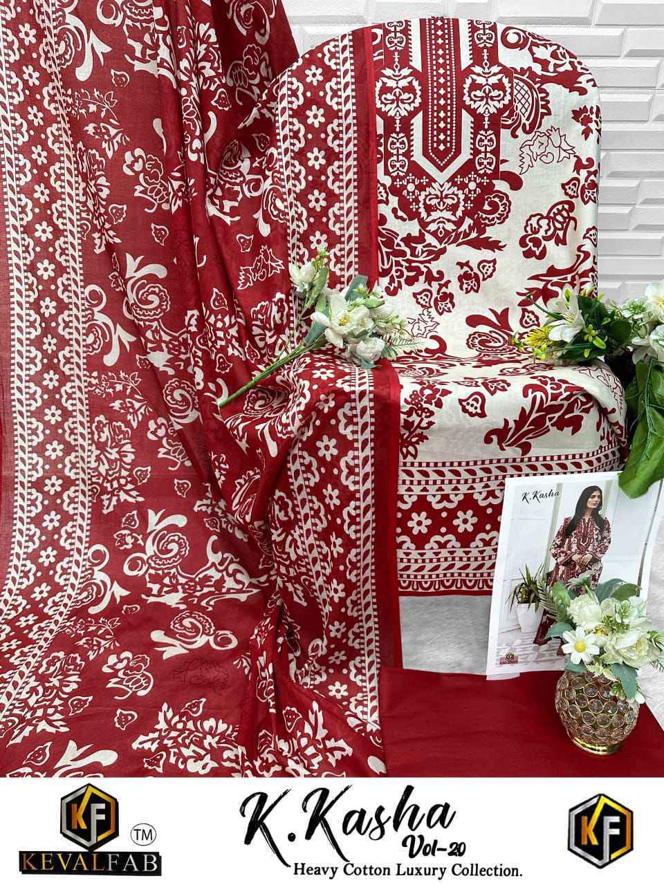 Keval Fab K Kasha Vol-20 Cotton Dress Material (6 pc Cataloge)