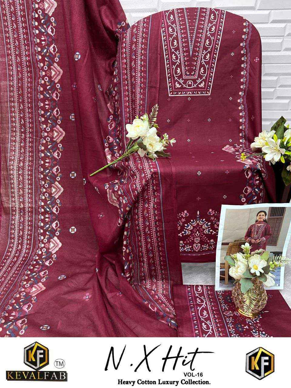 Keval Fab Nx Hit Vol-16 Cotton Dress Material (10 pcs Catalogue)