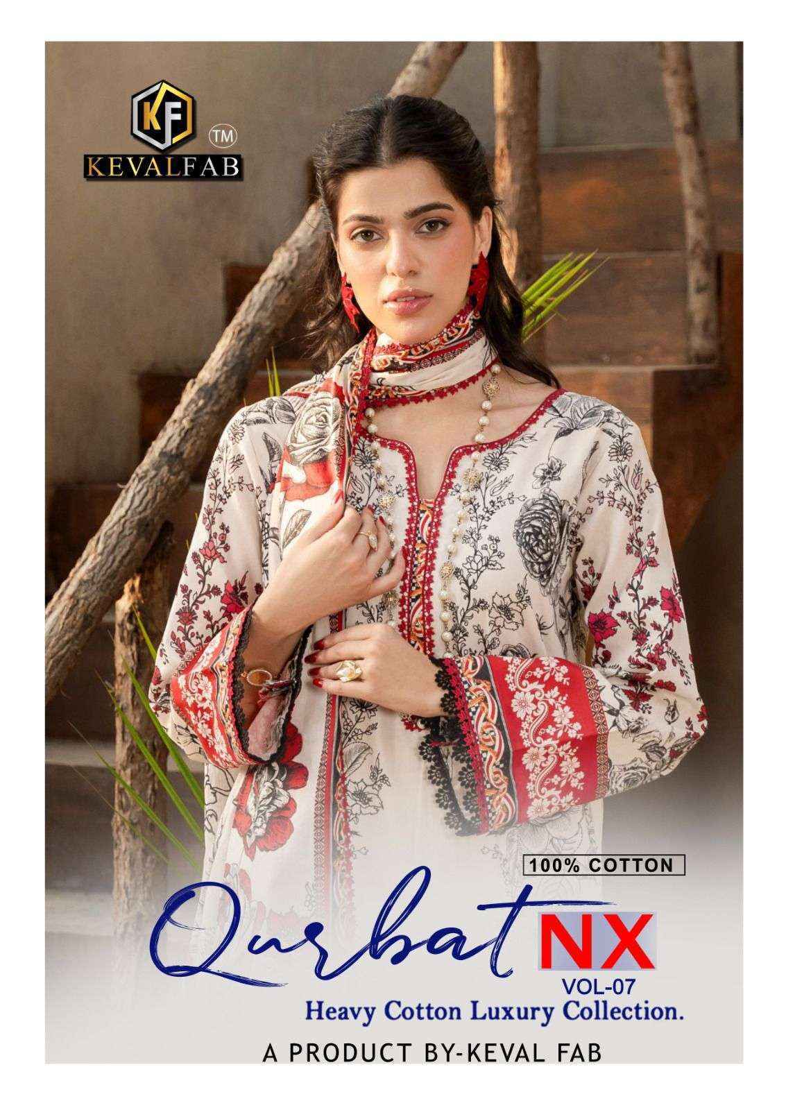 Keval Fab Qurbat Nx Vol-7 Cotton Readymade Dress (6 pc Cataloge)