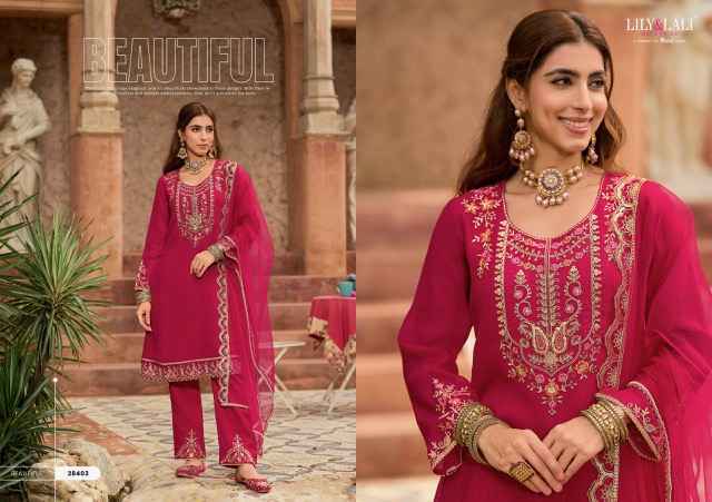 Lily & Lali Romania Readymade Silk Dress (4 pcs Catalogue)