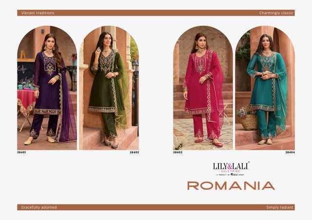 Lily & Lali Romania Readymade Silk Dress (4 pcs Catalogue)