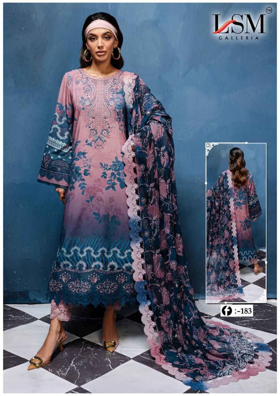 LSM Galleria Firdous Queen Lawn Vol 18 Readymade Lawn Cotton Dress 6 pcs Catalogue