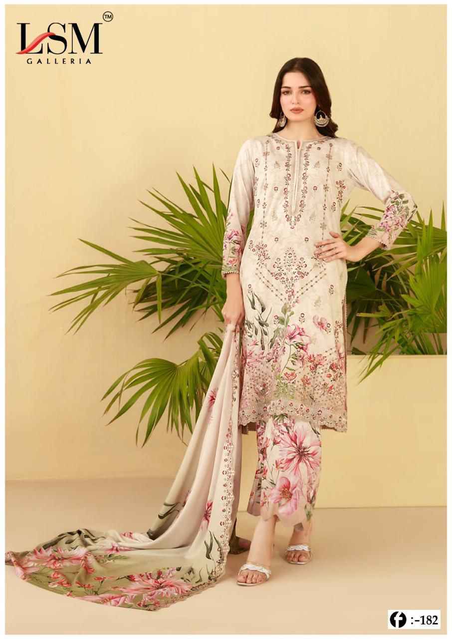 LSM Galleria Firdous Queen Lawn Vol 18 Readymade Lawn Cotton Dress 6 pcs Catalogue