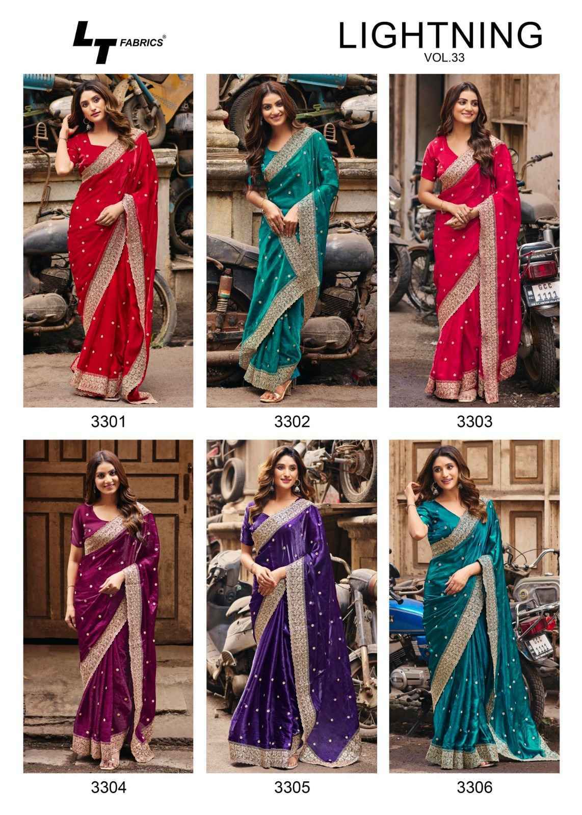 LT Fabrics Lightning Vol-33 Silk Saree (6 pcs Catalogue)