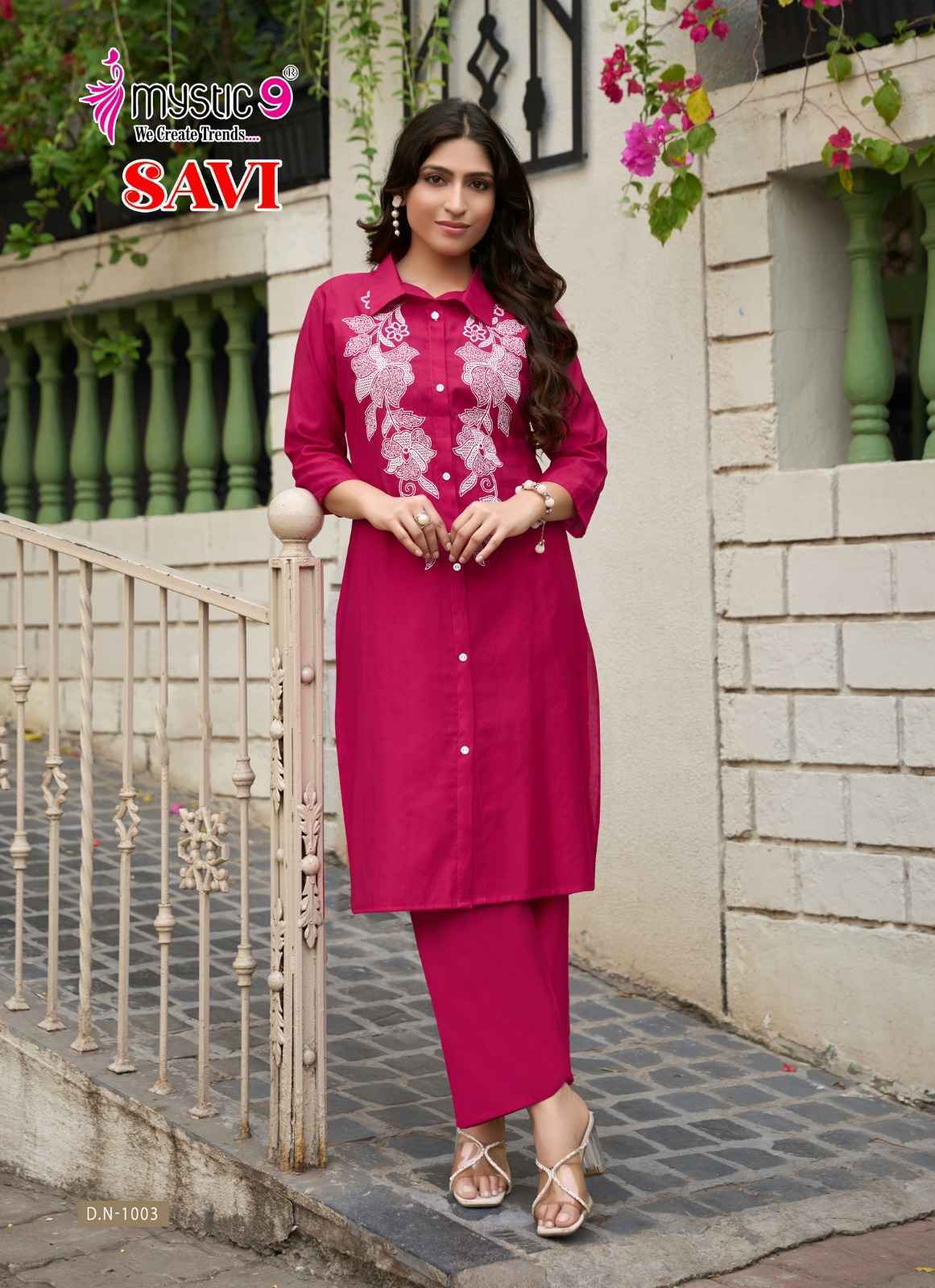 Mystic 9 Savi Vol-1 Vertican Foil Co Ord Set (10 pcs Catalogue)