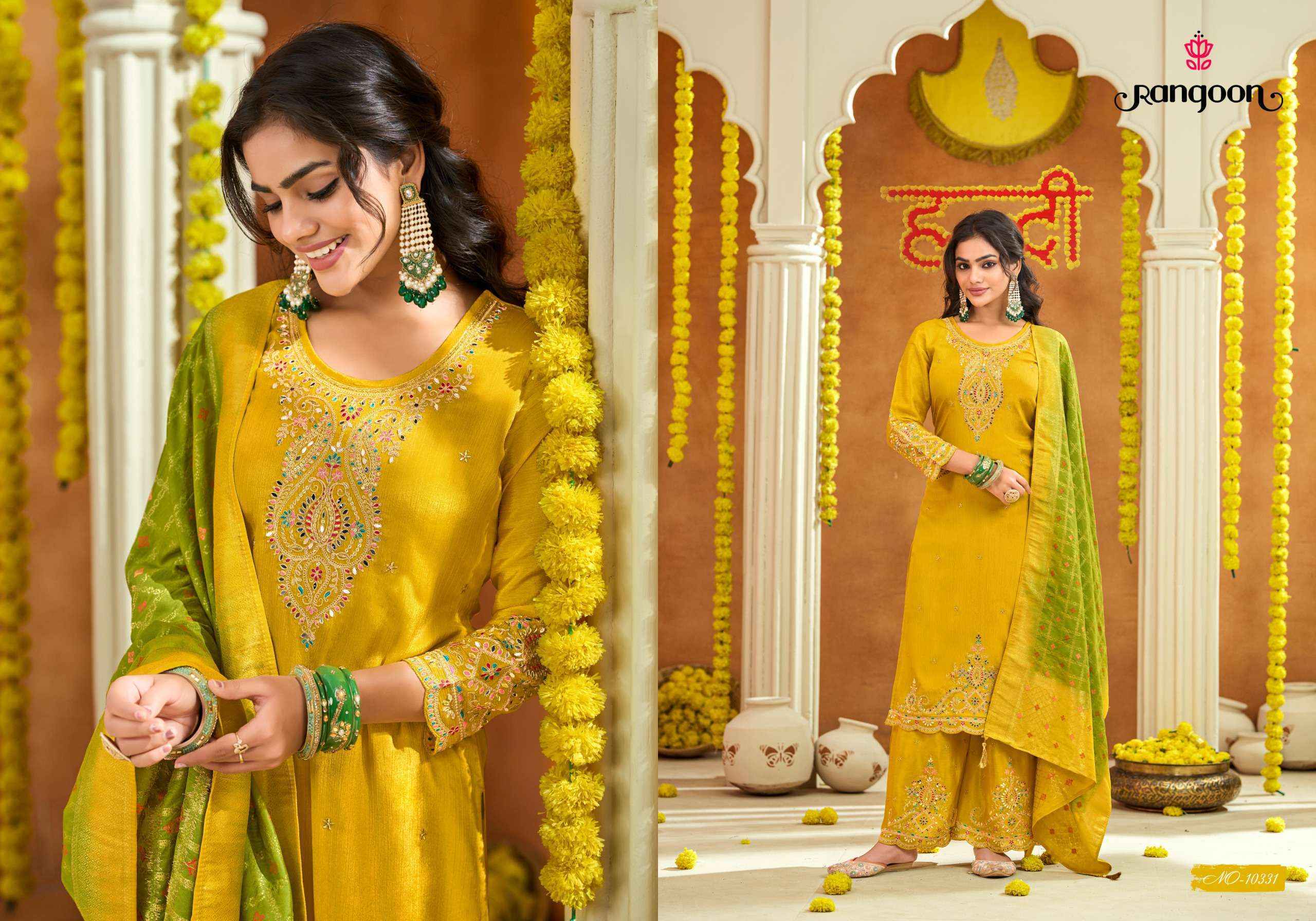 Rangoon Haldi Mehandi Vol-2 Readymade Chinon Dress (2 pcs Catalogue)