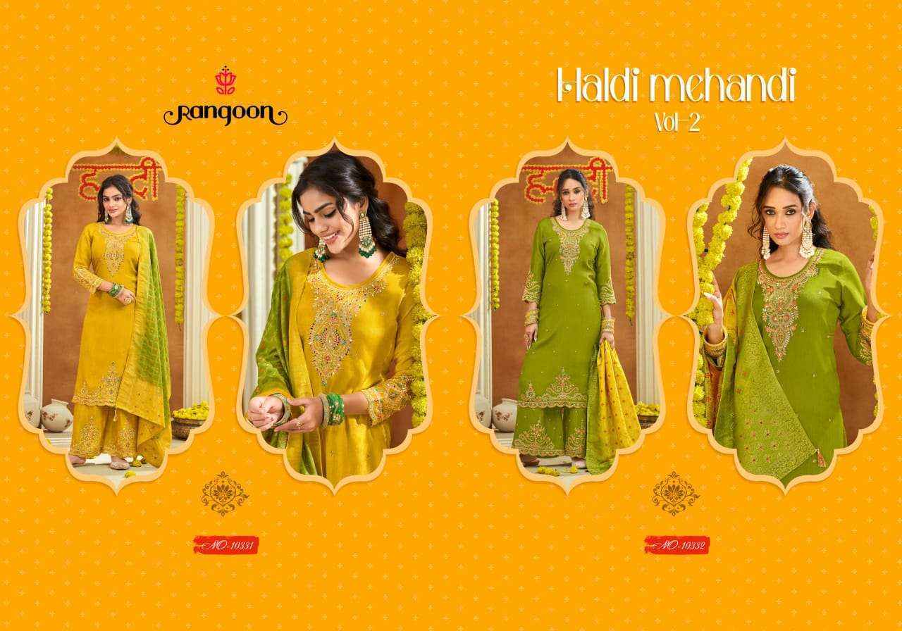 Rangoon Haldi Mehandi Vol-2 Readymade Chinon Dress (2 pcs Catalogue)