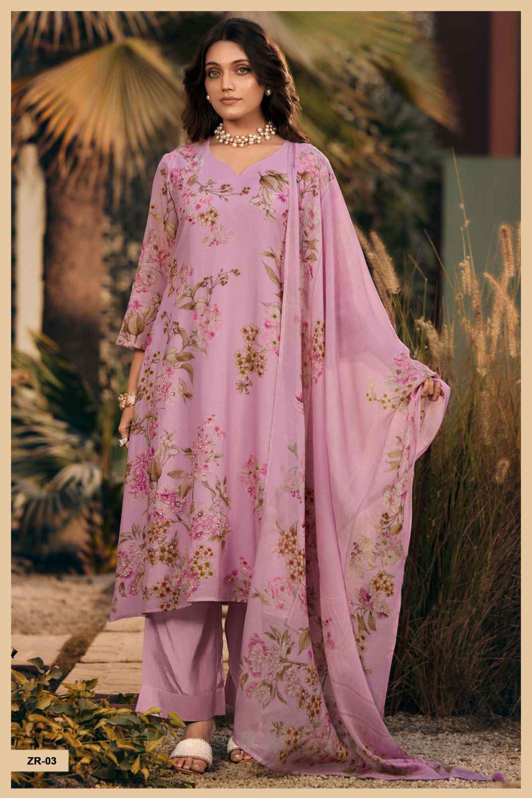 Varshaa Zehra Mul Chanderi Dress Material (5 pcs Catalogue)