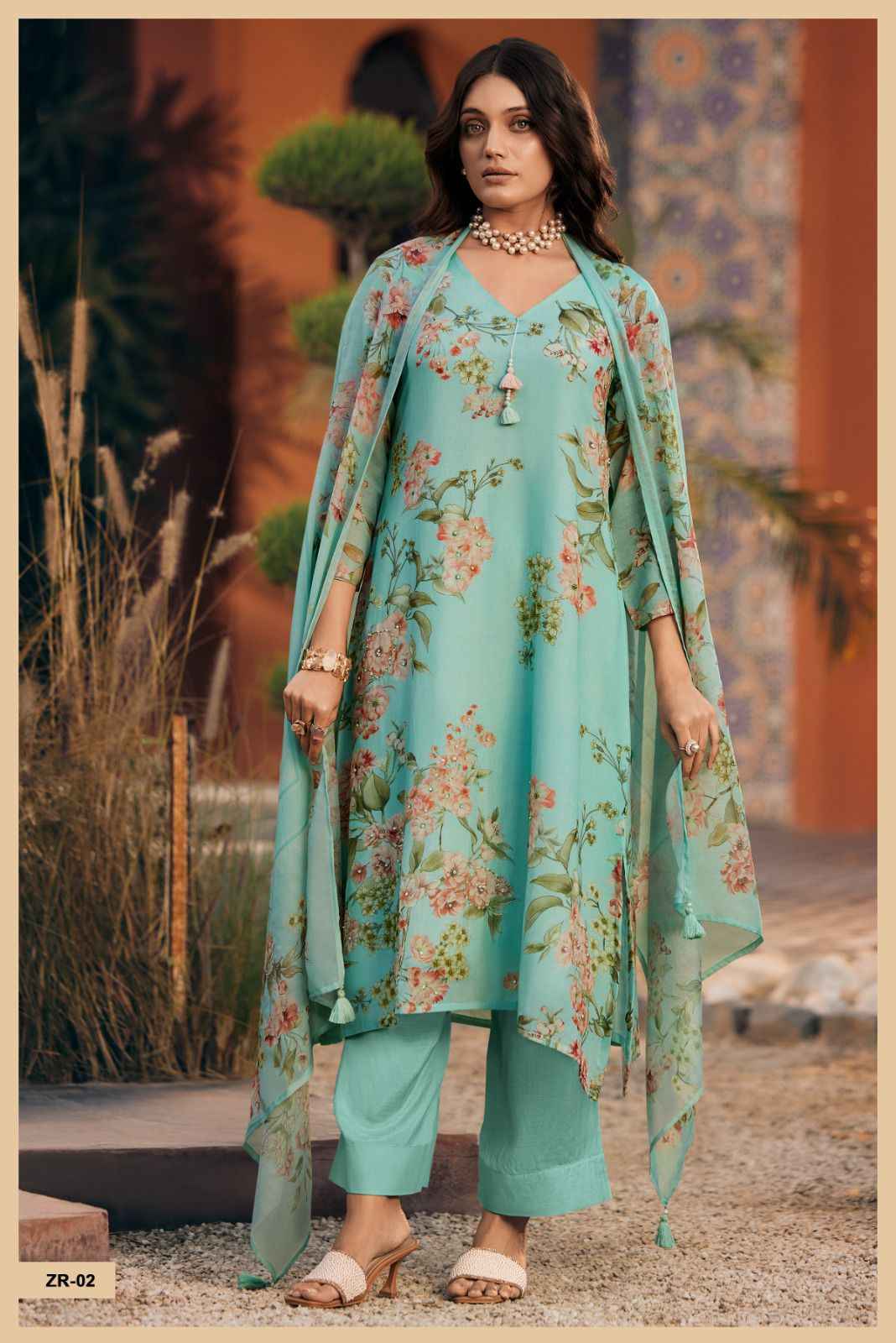 Varshaa Zehra Mul Chanderi Dress Material (5 pcs Catalogue)
