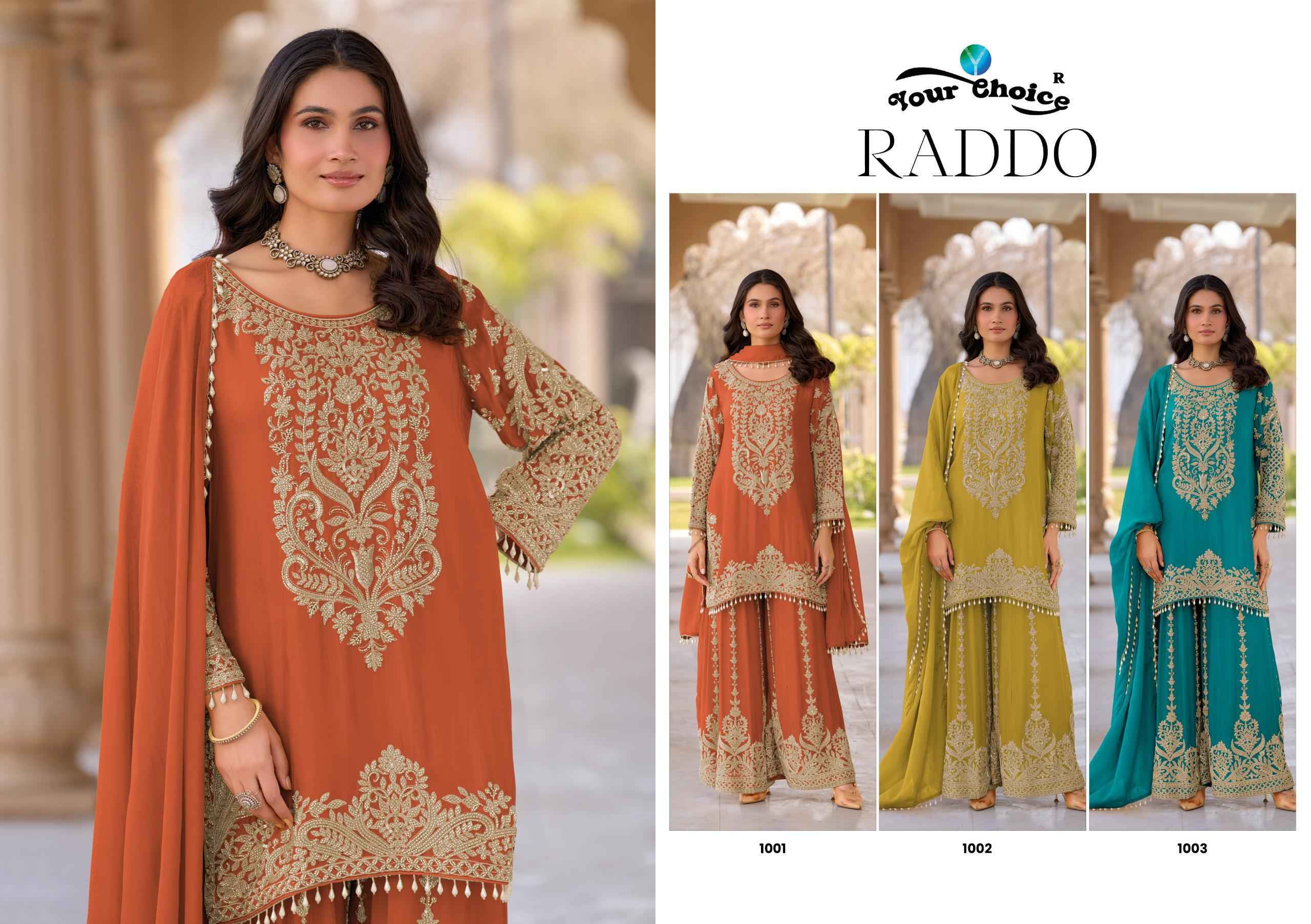 Your Choice Raddo Readymade Chinon Dress (3 pcs Catalogue)