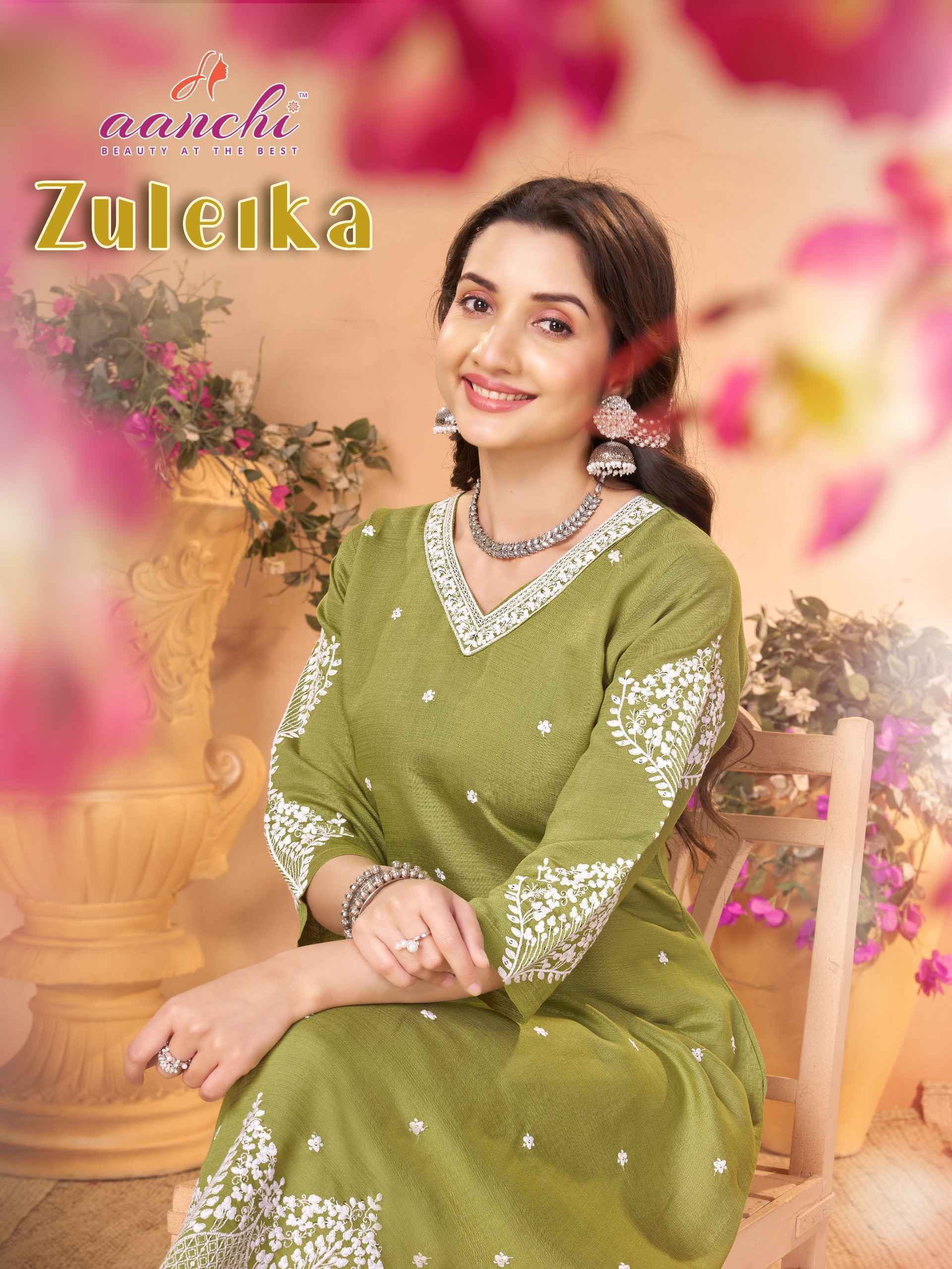 Aanchi Zuleika Vatican Kurti (4 pcs Catalouge)