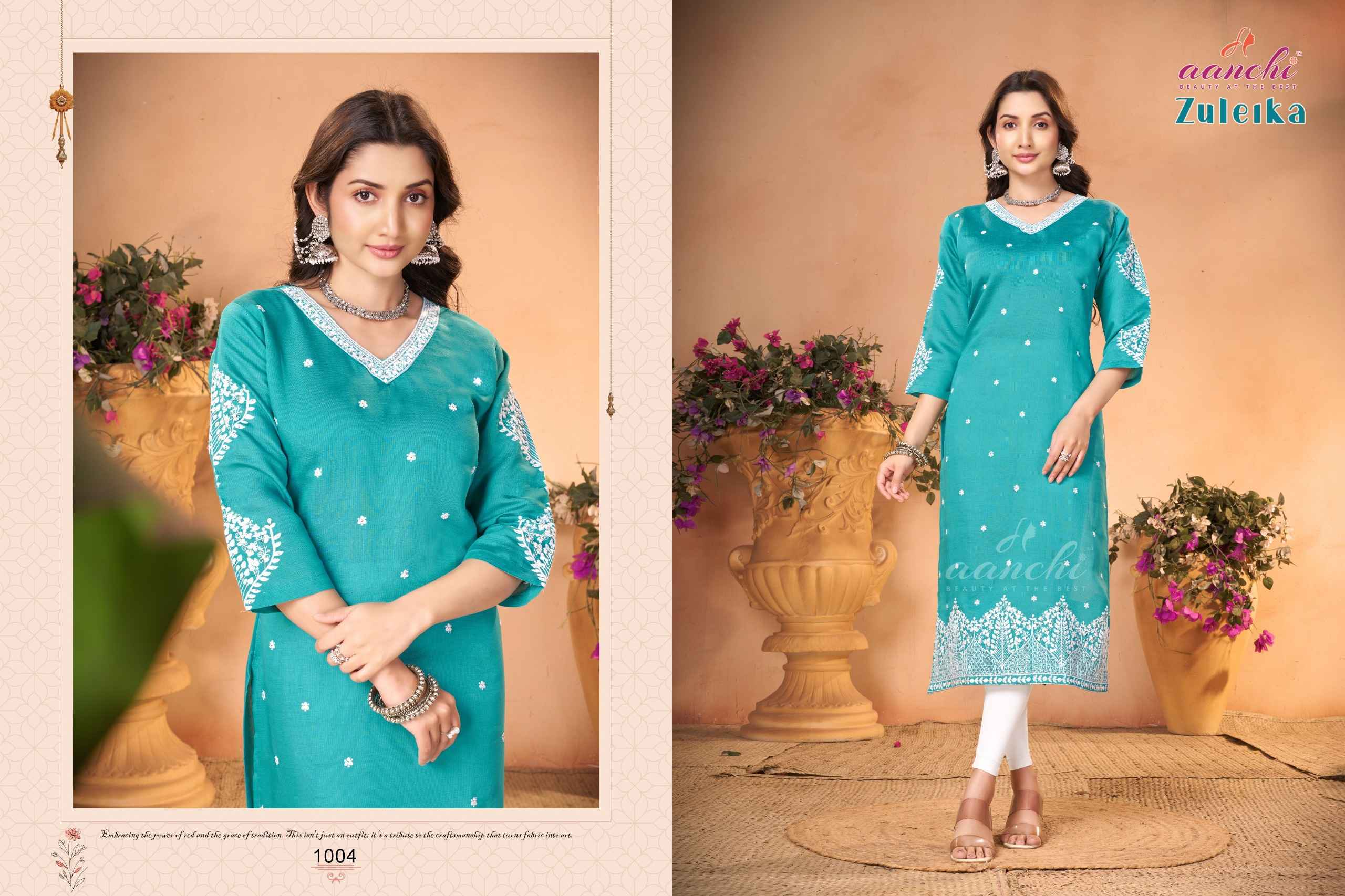 Aanchi Zuleika Vatican Kurti (4 pcs Catalouge)