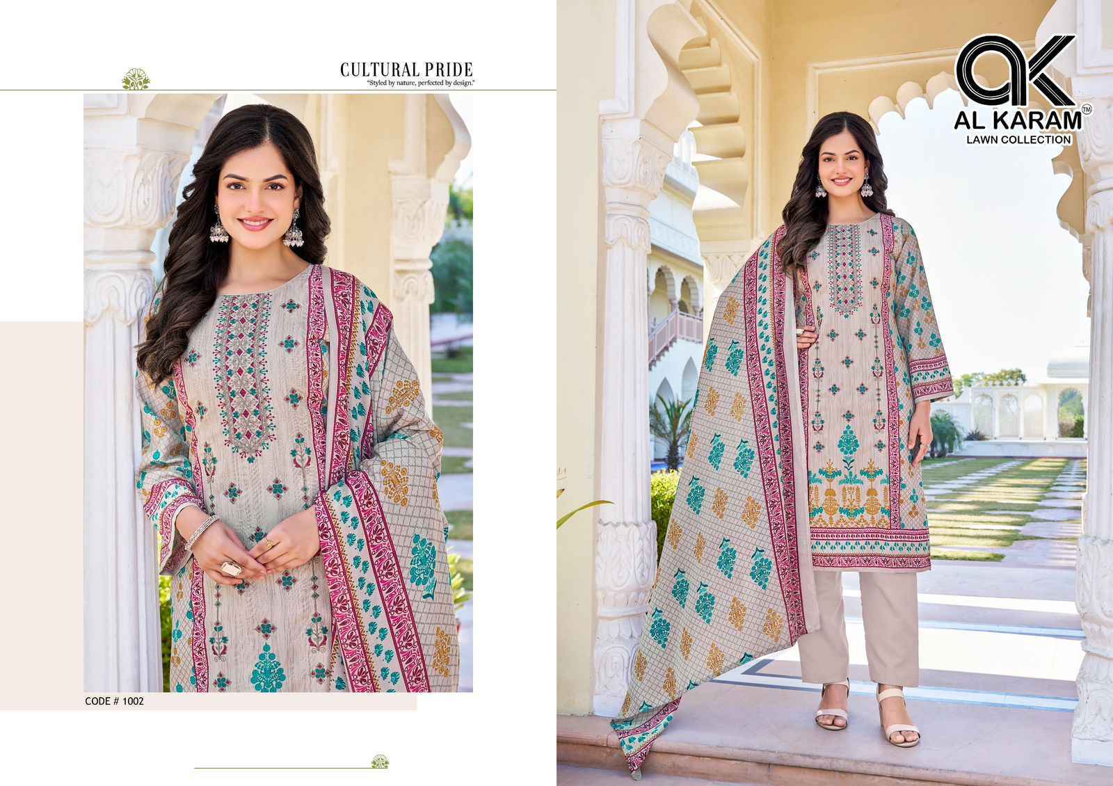 Al Karam Shezlin Reyon cotton Dress Material (6 pcs Catalogue)
