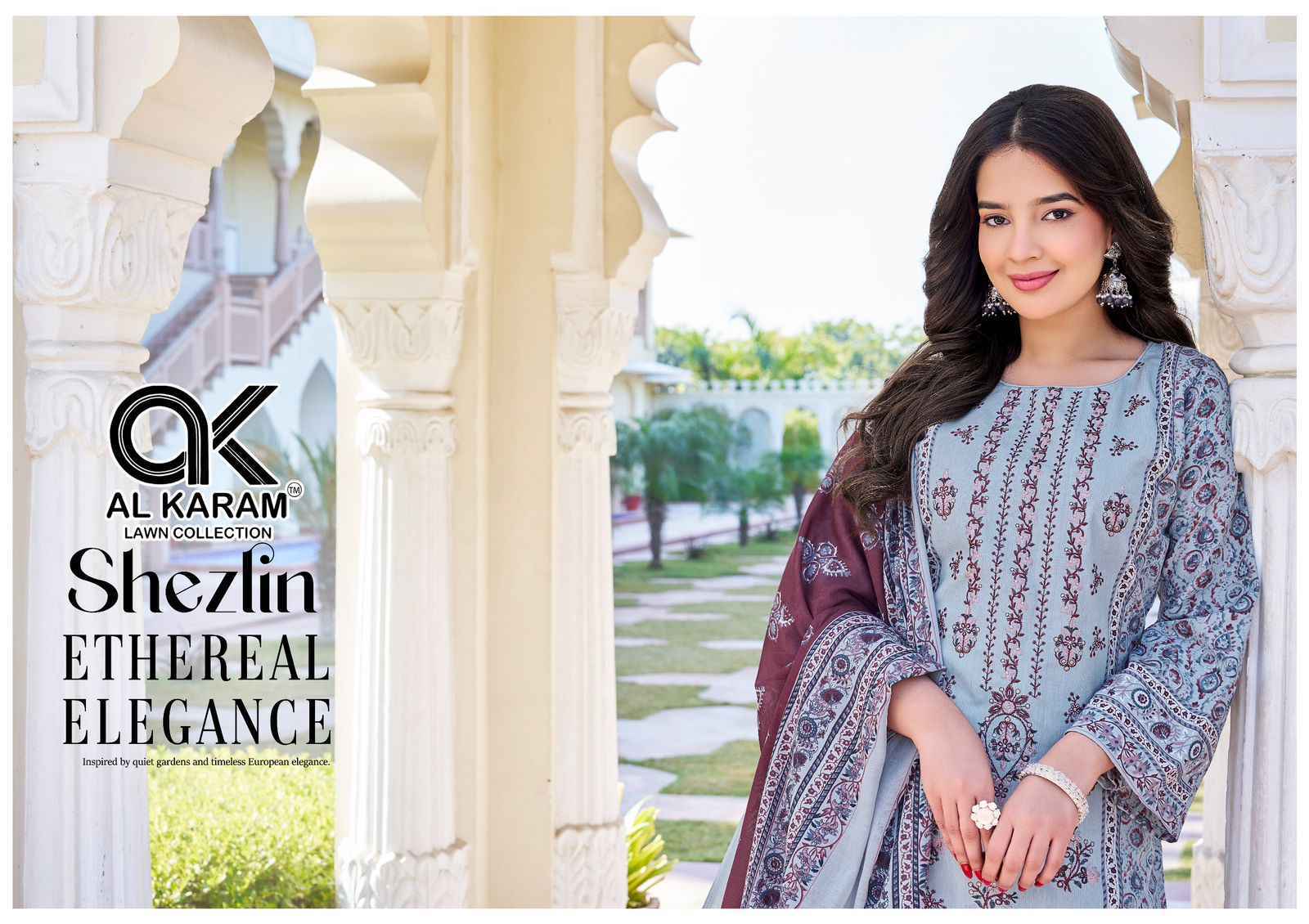 Al Karam Shezlin Reyon cotton Dress Material (6 pcs Catalogue)