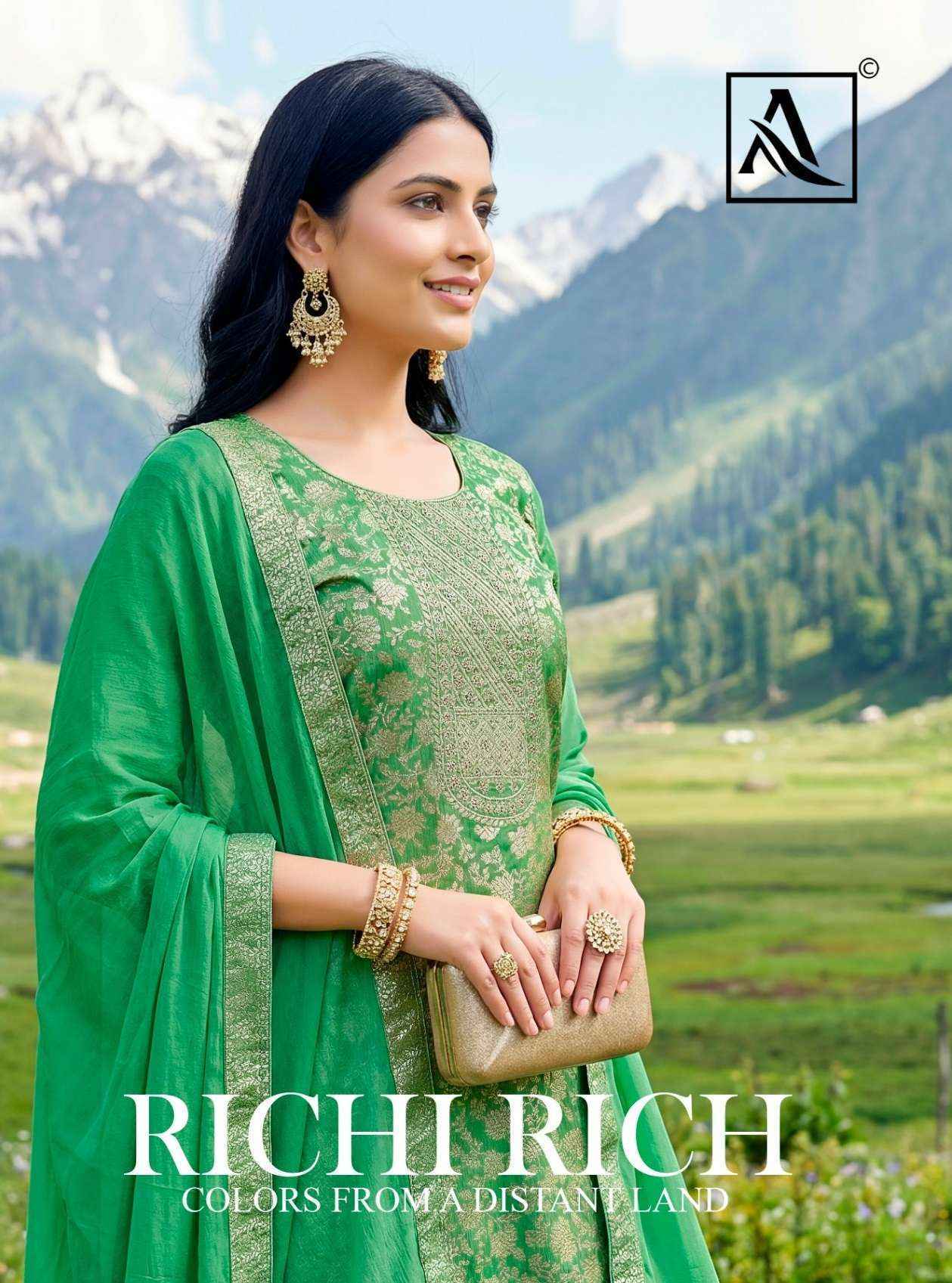 Alok Richi Rich Simmer Jacquard Dress Material (6 pcs Catalogue)